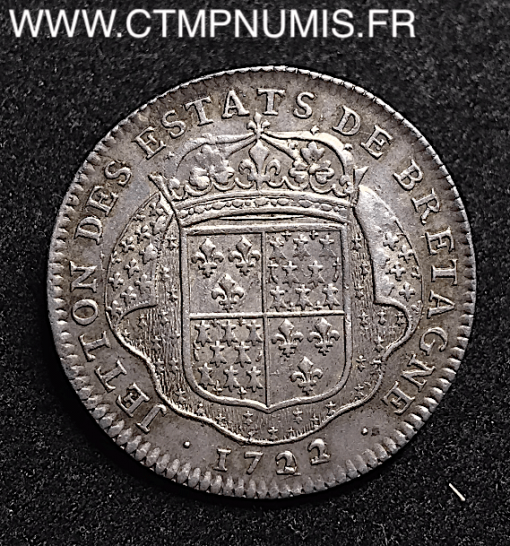 JETON BRETAGNE 1722 LOUIS XV ARGENT