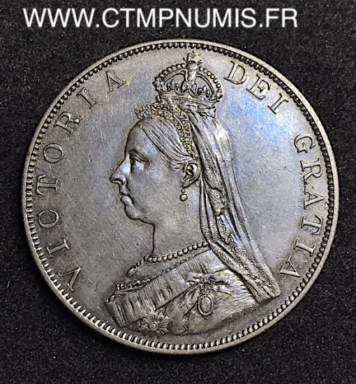 GRANDE BRETAGNE DOUBLE FLORIN ARGENT  1887