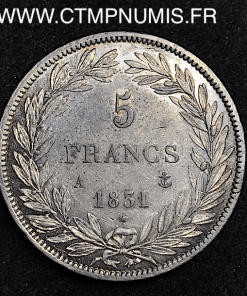 5 FRANCS ARGENT LOUIS PHILIPPE I° TETE NUE 1831 A PARIS 