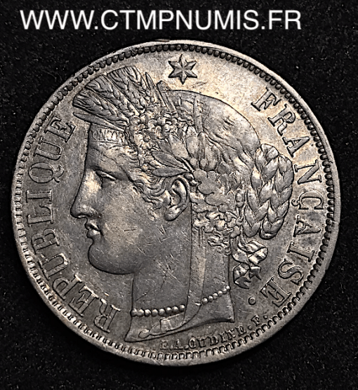 5 FRANCS ARGENT CERES SANS LEGENDE 1870 A