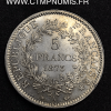 5 FRANCS ARGENT HERCULE 1873 A PARIS SPL
