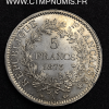 5 FRANCS ARGENT HERCULE  1873 A PARIS SPL