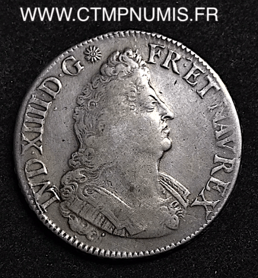 LOUIS XIV ECU ARGENT AUX PALMES 1694 A PARIS