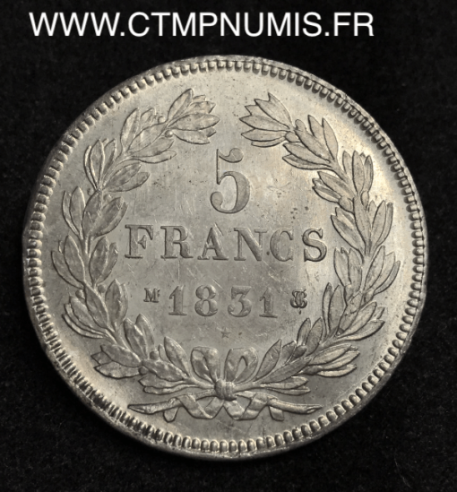 5 FRANCS ARGENT LOUIS PHILIPPE 1831 TOULOUSE