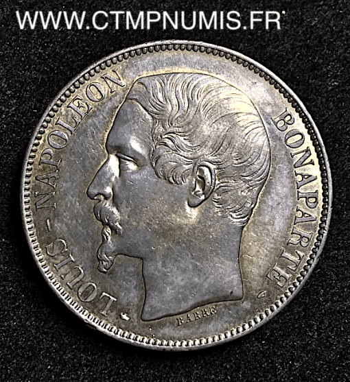 5 FRANCS ARGENT LOUIS NAPOLEON 1852 A PARIS