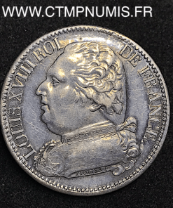 5 FRANCS ARGENT LOUIS XVIII 1814 I LIMOGES 