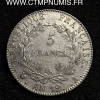 5 FRANCS ARGENT NAPOLEON AN 12 A PARIS