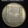 20 FRANCS ARGENT TURIN 1929 SPL