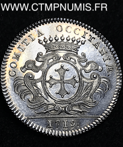 JETON ARGENT LOUIS XV LANGUEDOC 1719 SPL