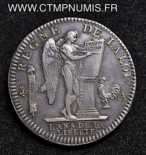 CONSTITUTION ECU SIX LIVRES ARGENT 1793 PARIS