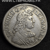 LOUIS XIV ECU ARGENT CRAVATE 1676 A PARIS