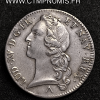 LOUIS XV ECU ARGENT AU BANDEAU 1763 W LILLE