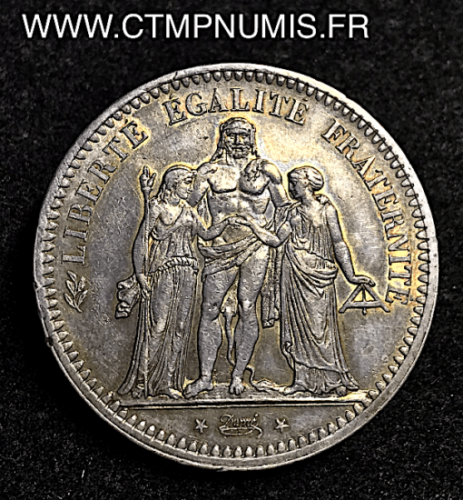 5 FRANCS ARGENT HERCULE 1849 PARIS