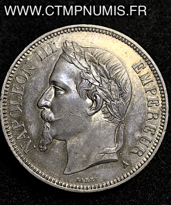 5 FRANCS ARGENT NAPOLEON 1869 PARIS