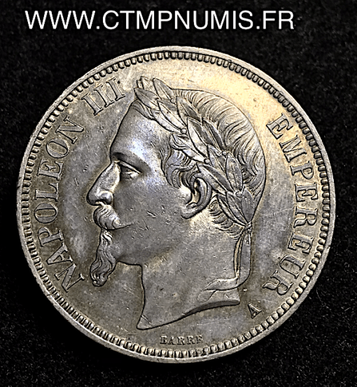 5 FRANCS ARGENT NAPOLEON 1869 PARIS