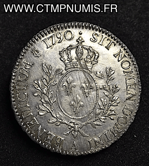 LOUIS XVI ECU ARGENT 1790 PARIS