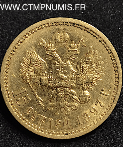 RUSSIE 7,5 ROUBLE OR NICOLAS 1897