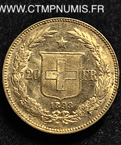 SUISSE 20 FRANCS OR HELVETIA 1893