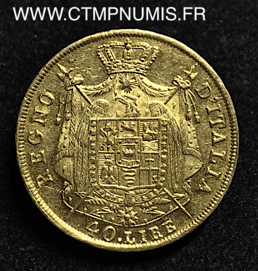 ITALIE 40 LIRE OR NAPOLEON 1810 M MILAN