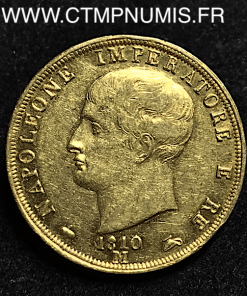 ITALIE 40 LIRE OR NAPOLEON 1810 M MILAN