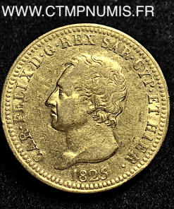 ITALIE 40 LIRES CHARLES FELIX 1825 TURIN OR