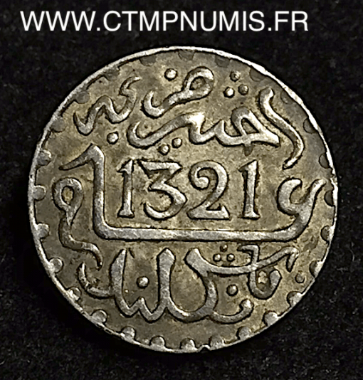 MAROC 1/2 DIRHAM ARGENT 1321 LONDRES