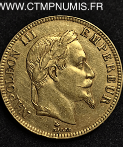 100 FRANCS OR NAPOLEON III LAUREE 1868 A PARIS