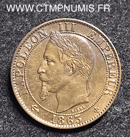 5 CENTIMES NAPOLEON 1863 BB STRASBOURG