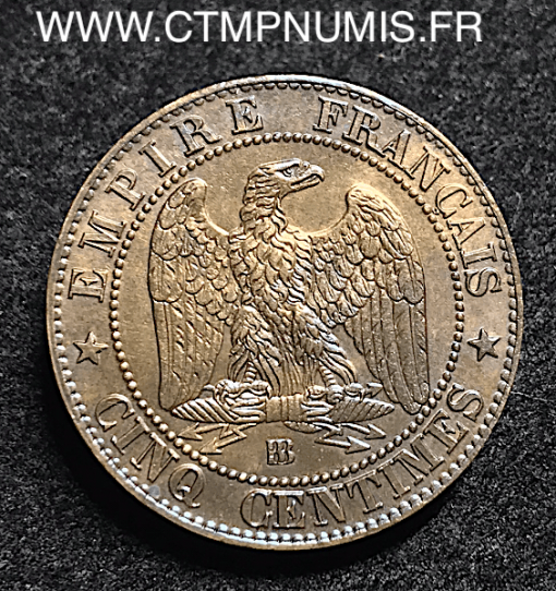 5 CENTIMES NAPOLEON 1863 BB STRASBOURG