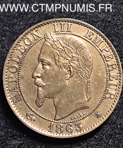 5 CENTIMES NAPOLEON III LAUREE 1863 A PARIS