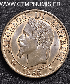 5 CENTIMES NAPOLEON III LAUREE 1865 A PARIS