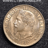 5 CENTIMES NAPOLEON III LAUREE 1862 A PARIS