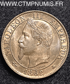 5 CENTIMES NAPOLEON III LAUREE 1862 A PARIS