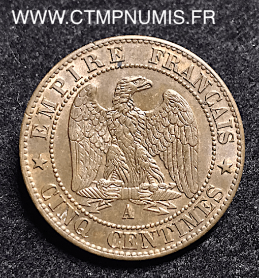 5 CENTIMES NAPOLEON III LAUREE 1862 A PARIS