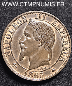 5 CENTIMES NAPOLEON III LAUREE 1865 A PARIS