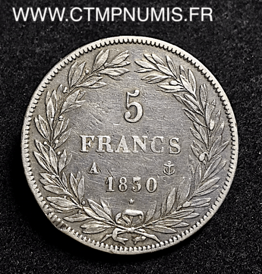 5 FRANCS ARGENT LOUIS PHILIPPE SANS I 1830