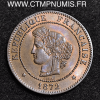 5 CENTIMES CERES 1872 K BORDEAUX