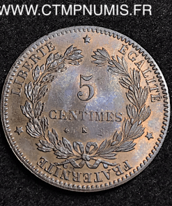 5 CENTIMES CERES 1872 K BORDEAUX