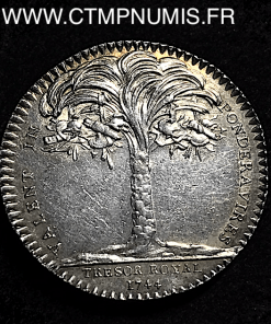    ACCUEIL / MÉDAILLES - JETONS / JETONS / AVANT 1800 JETON ARGENT LOUIS XV TRESOR ROYAL R/ PALMIER 1744