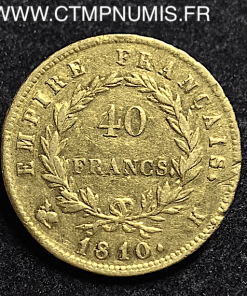 40 FRANCS OR NAPOLEON 1810 K BORDEAUX