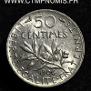 50 CENTIMES SEMEUSE ARGENT 1906 SUP