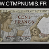 100 FRANCS BILLET SULLY NEUF