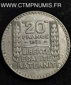 20 FRANCS ARGENT TURIN 1936