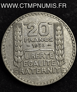 20 FRANCS ARGENT  TURIN 1936