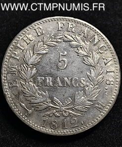 5 FRANCS ARGENT NAPOLEON 1812 M TOULOUSE