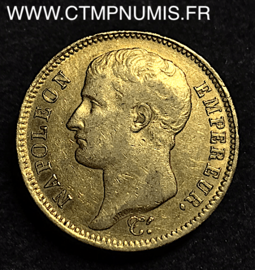 40 FRANCS OR NAPOLEON 1807 W LILLE