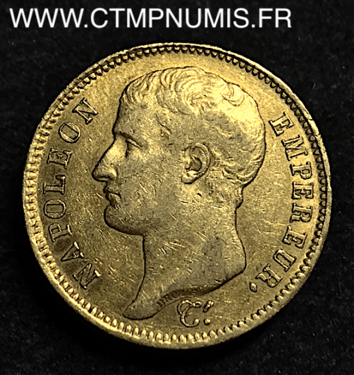 40 FRANCS  OR  NAPOLEON 1807 W  LILLE