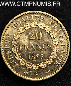 20 FRANCS OR GENIE III° REPUBLIQUE 1895 A