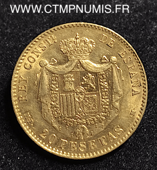 ESPAGNE   20 PESETAS   ALPHONSE XIII   1890 (90)