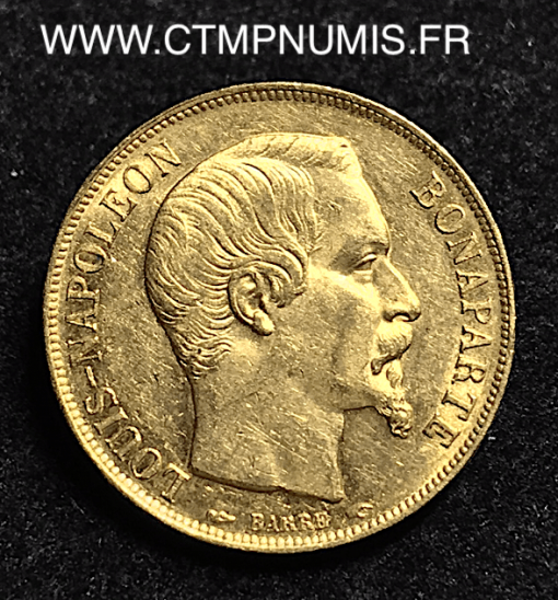 20 FRANCS  OR   LOUIS NAPOLEON 1852 A  PARIS